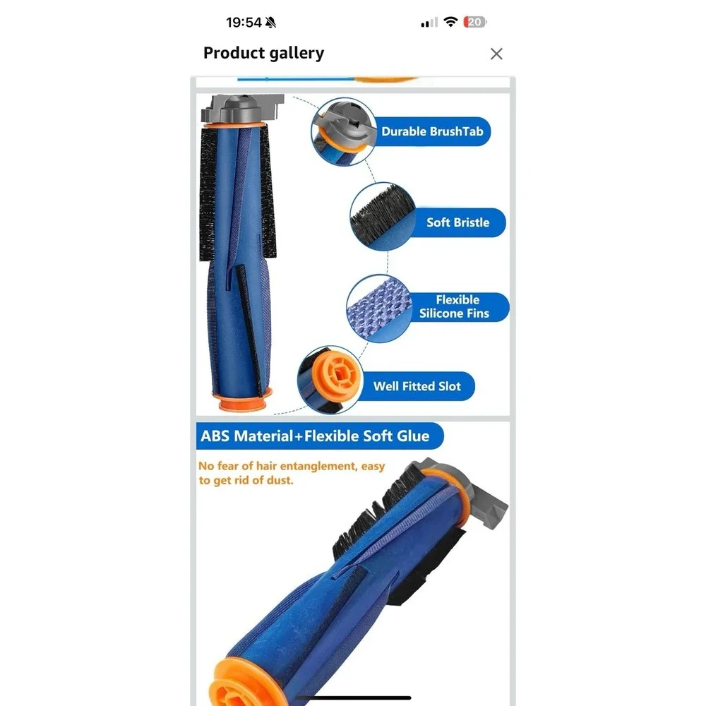 Replacement Parts Roller Brush for Shark AI Main Brush Robot Vacuum Cleaner X 3
